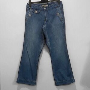Vintage Tommy Hilfiger Women’s Blue Wide Leg Jeans Trouser Fit Size 6